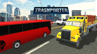 Transporter Truck Driving 3D स्क्रीनशॉट 0