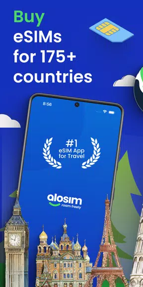 aloSIM - eSIM Travel Sim Card Captura de pantalla 0