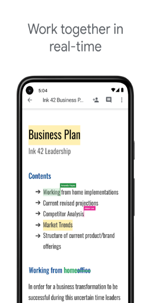 image: Google Docs on Android