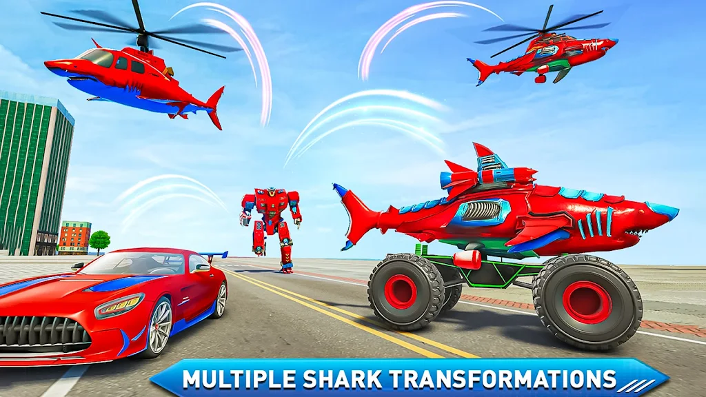 Monster Truck Robot Shark Game ဖန်သားပြင်ဓာတ်ပုံ 3