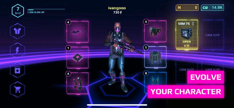 CyberHero: Cyberpunk PvP TPS Capture d'écran 1