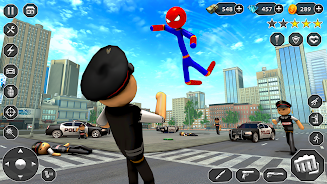 Stick Rope Hero Superhero Game Capture d'écran 3