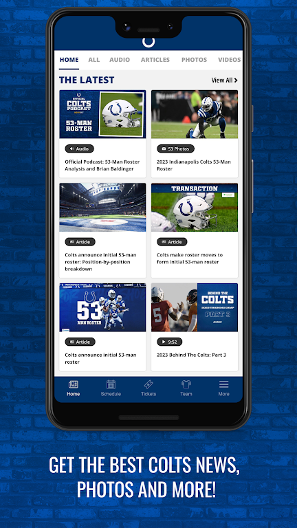 Indianapolis Colts Mobile Screenshot 1