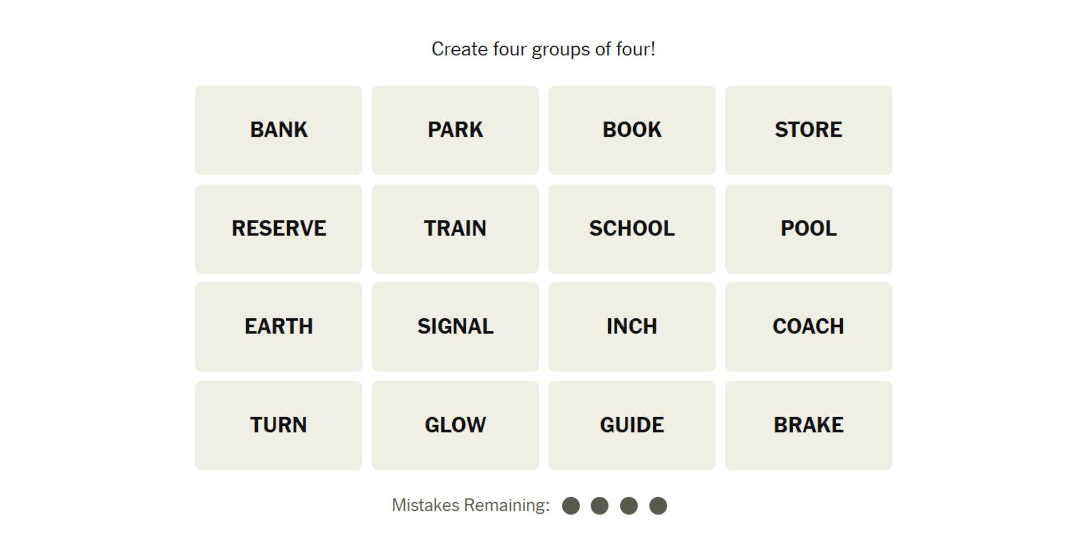 NYT Connections Puzzle Words for January 13, 2025