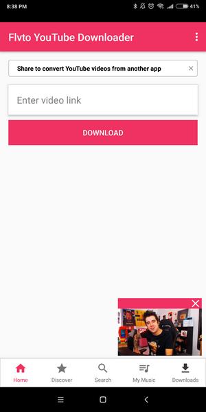 Flvto YouTube Downloader स्क्रीनशॉट 0