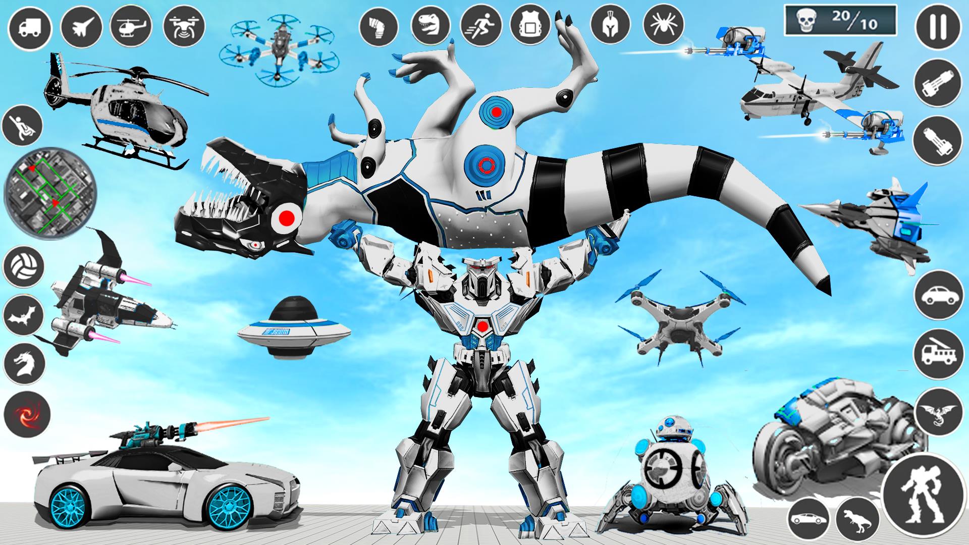 Multi Robot Car Transform Game Captura de tela 2