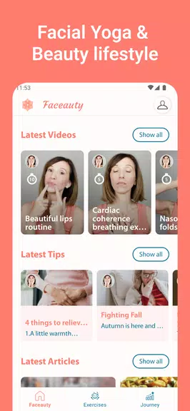 Face Yoga Exercise - Faceauty 스크린샷 0