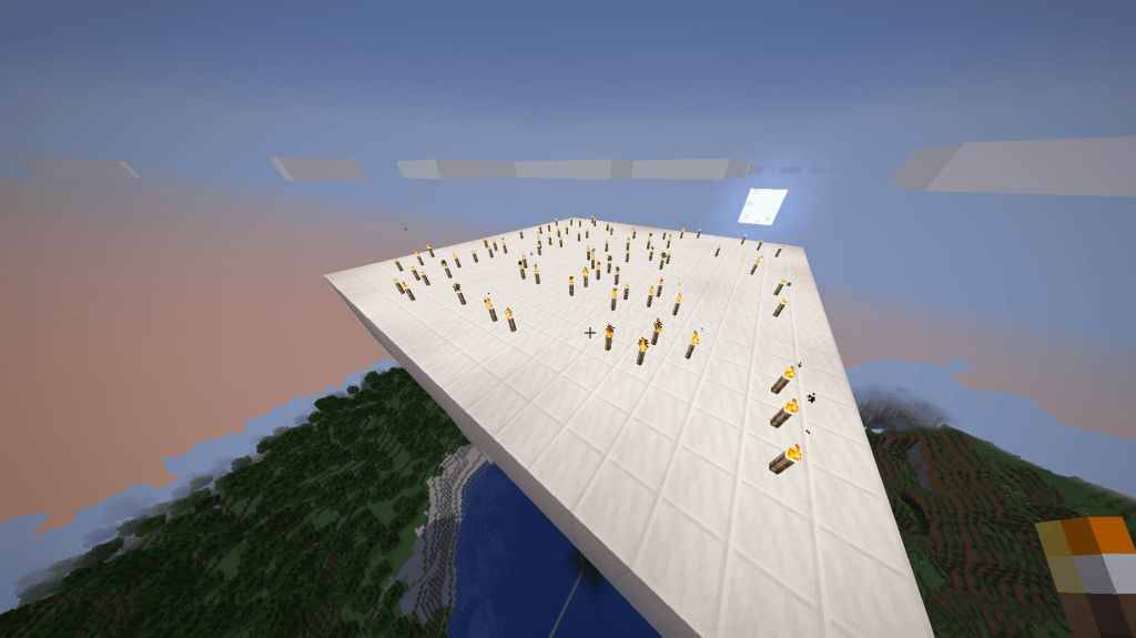 Fackeln auf dem Mob Spawner in Minecraft