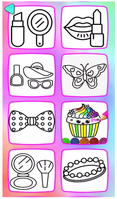 Beauty Glitter coloring game Screenshot 1