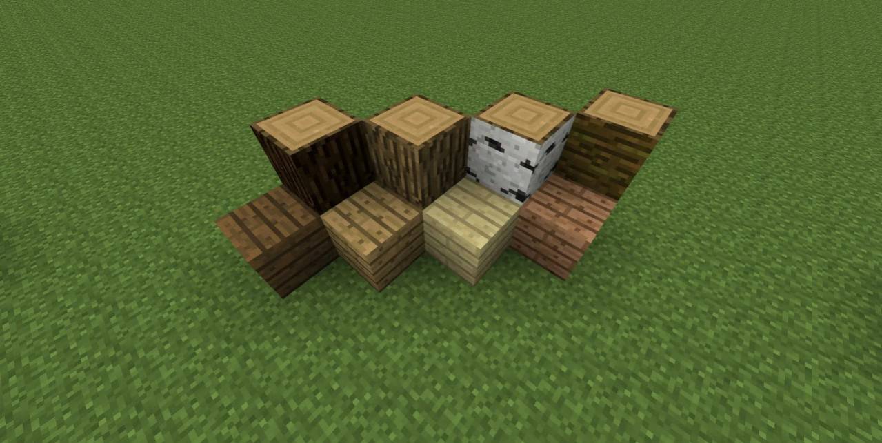 Wood harvesting in Minecraft