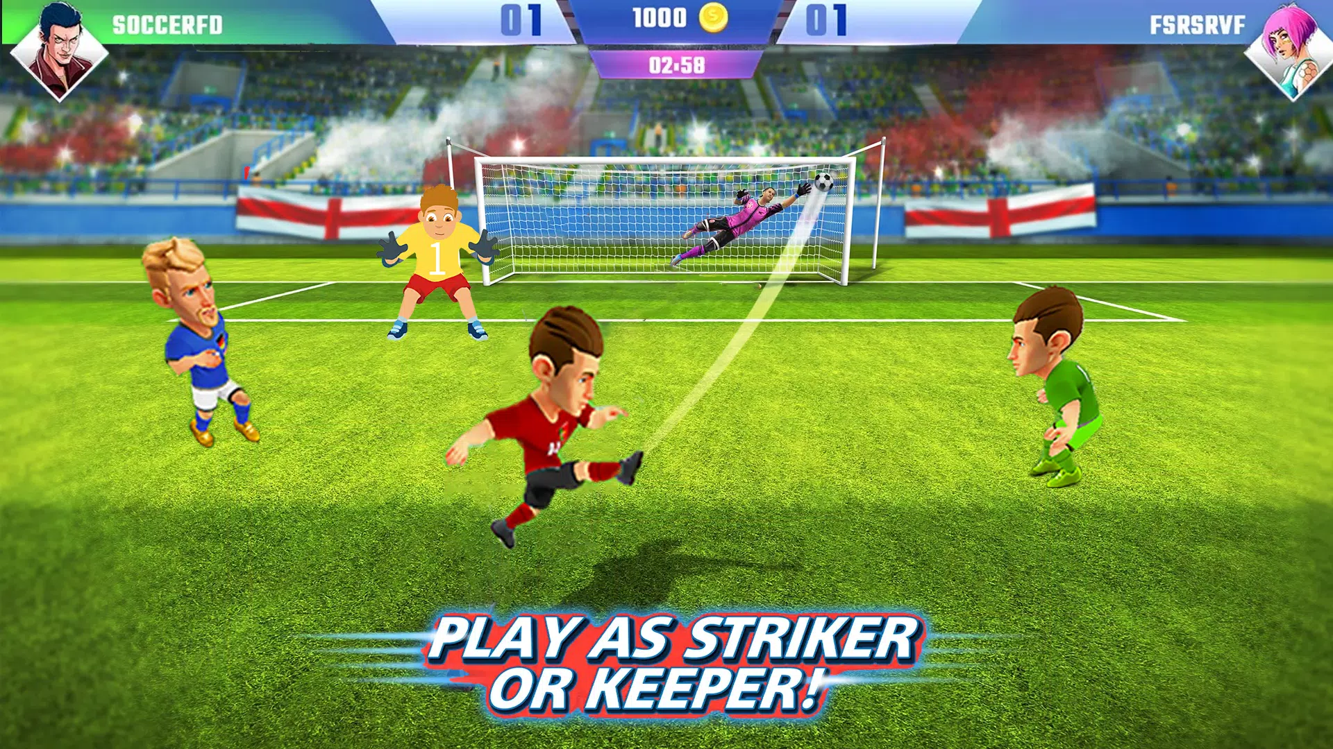 Mini Football Games Offline ဖန်သားပြင်ဓာတ်ပုံ 1