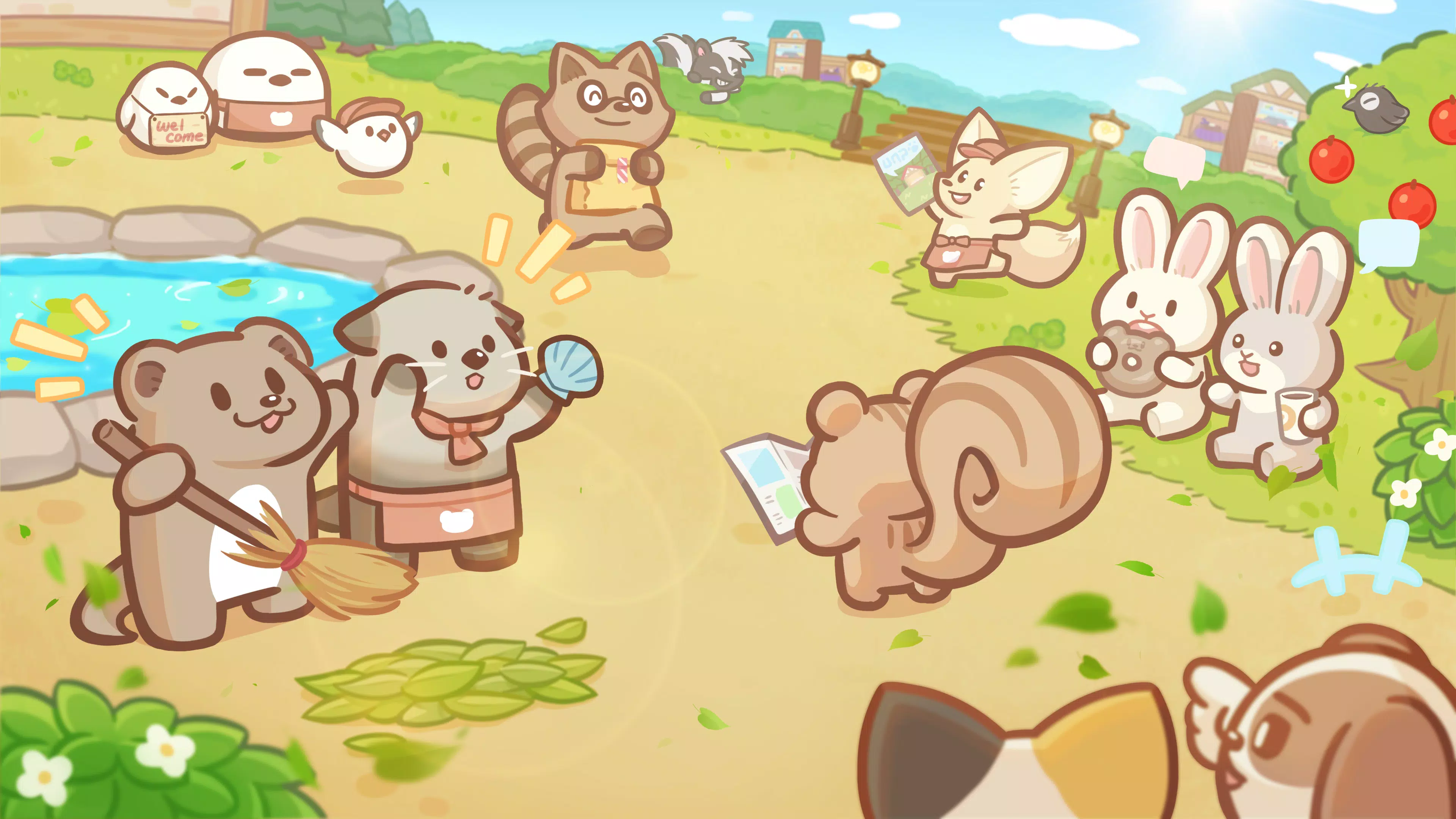 Welcome! Otter Town: cute game Ekran Görüntüsü 0