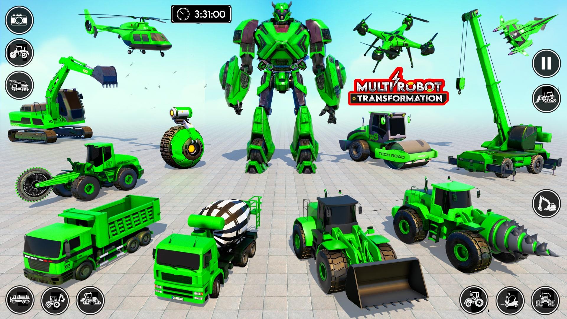 Robot Transform Car Games 3D Capture d'écran 1