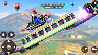 Bike Stunt 3D Simulator Games Tangkapan skrin 0