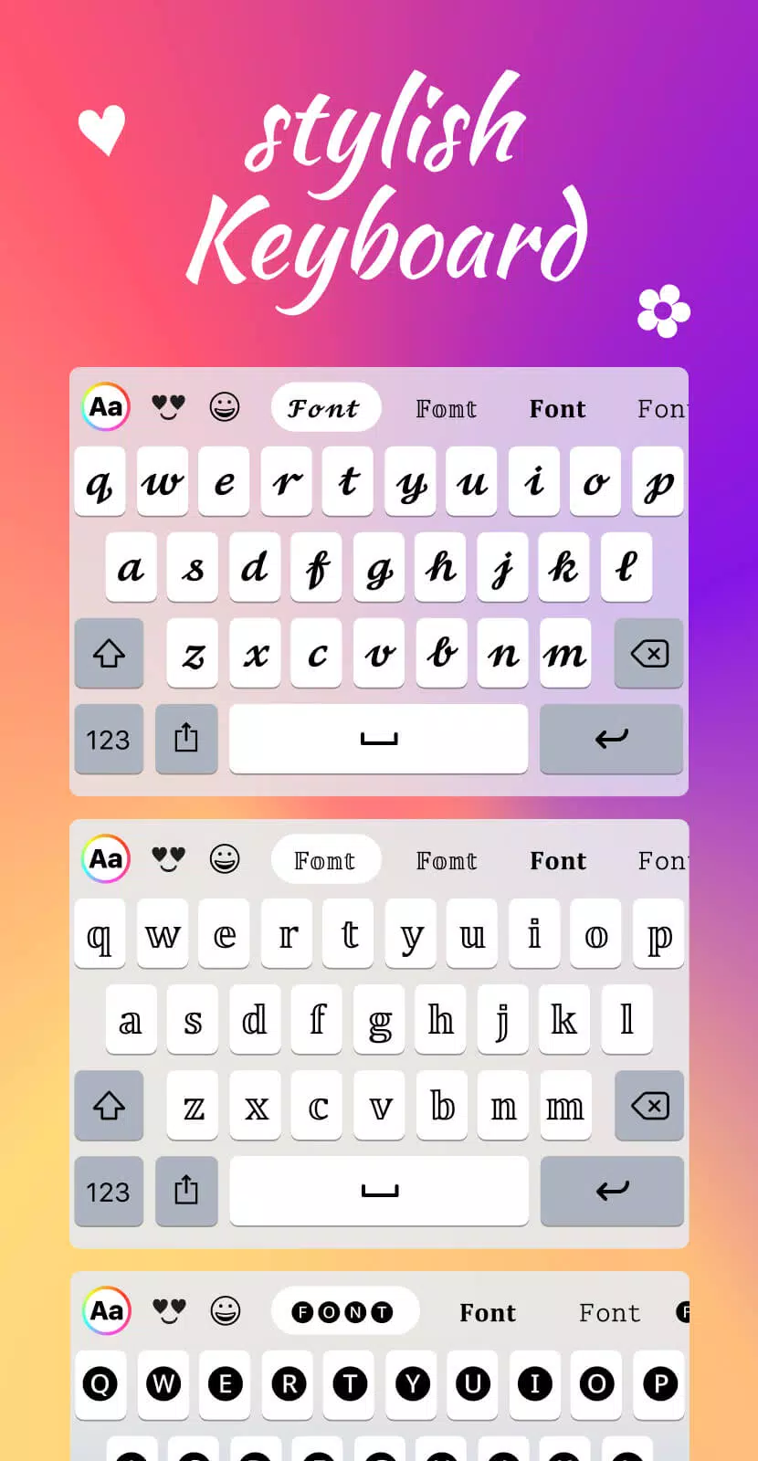 Fonts Keyboard Themes & Emoji Captura de tela 2