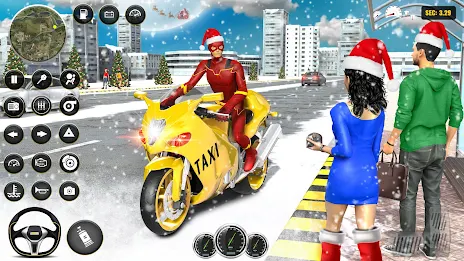 Superhero Bike Taxi Bike Games ภาพหน้าจอ 0