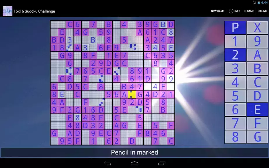 16x16 Sudoku Challenge HD ภาพหน้าจอ 2