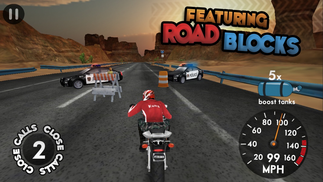 Highway Rider ဖန်သားပြင်ဓာတ်ပုံ 0