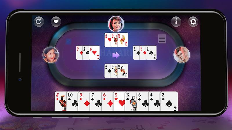 Hazari Card Game Offline Ảnh chụp màn hình 1