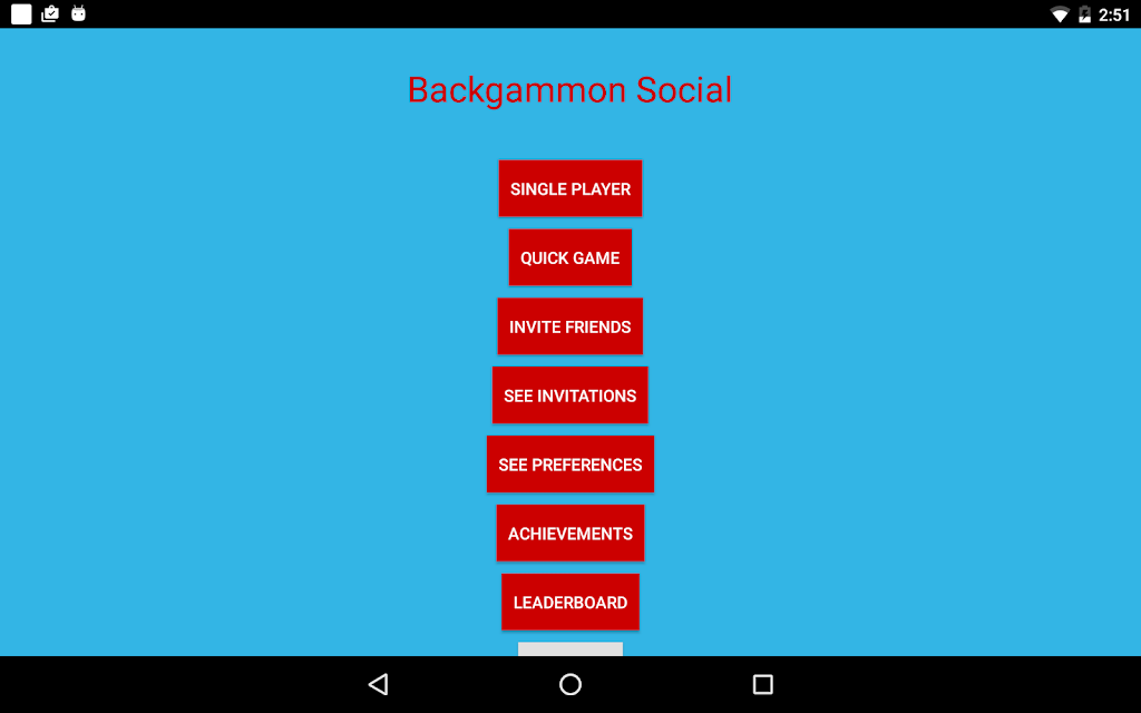 Schermata Backgammon Social 0