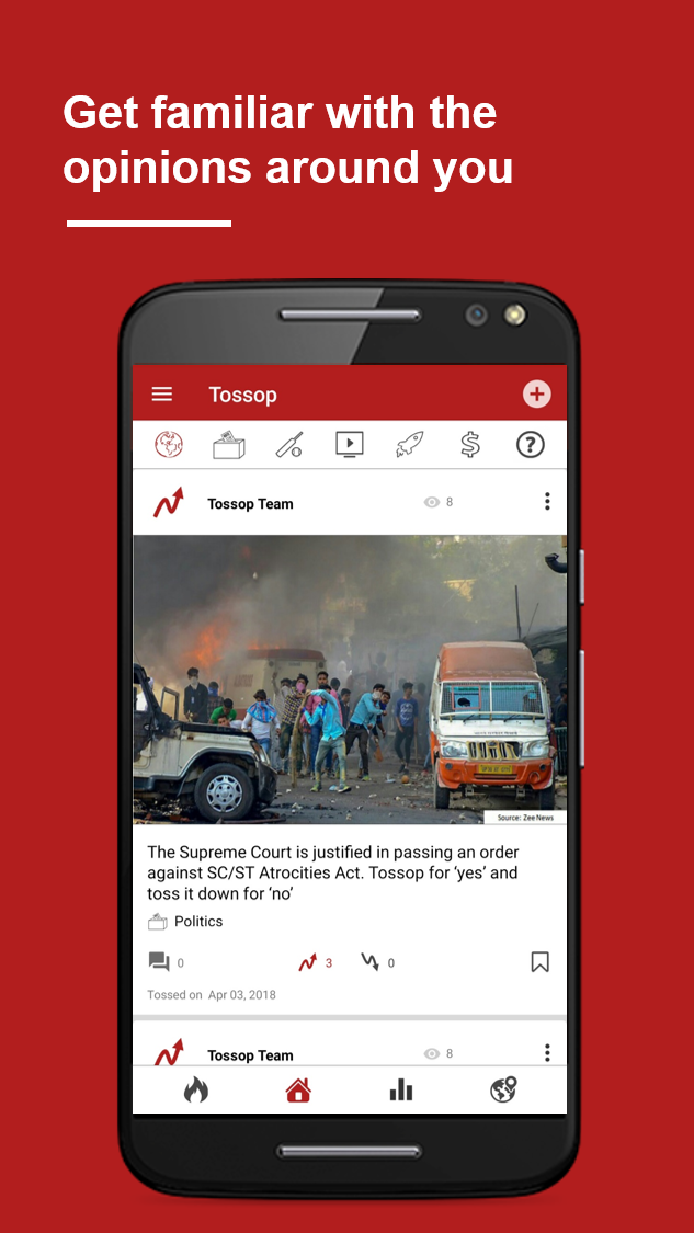 Tossop – Opinion Sharing & Learning App 螢幕截圖 1