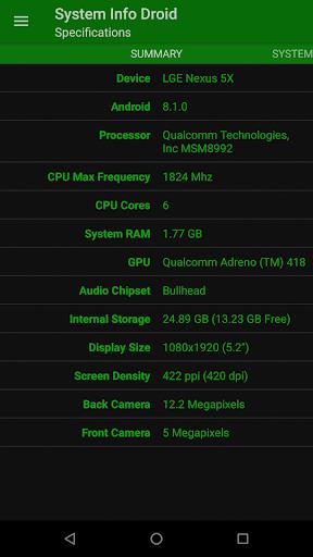 System Info Droid स्क्रीनशॉट 0