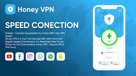 Honey VPN - Fast & Secure Ảnh chụp màn hình 1