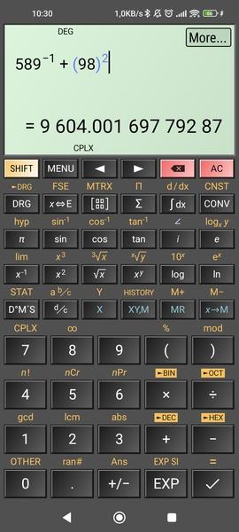 HiPER Scientific Calculator स्क्रीनशॉट 1