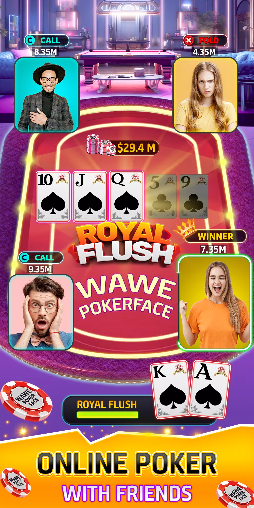 Wawe Poker Face - Holdem Poker Screenshot 0