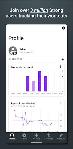 Strong Workout Tracker Gym Log Captura de tela 0