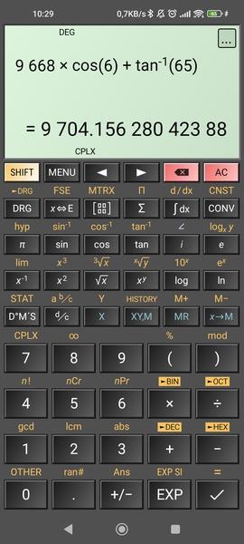 HiPER Scientific Calculator स्क्रीनशॉट 3