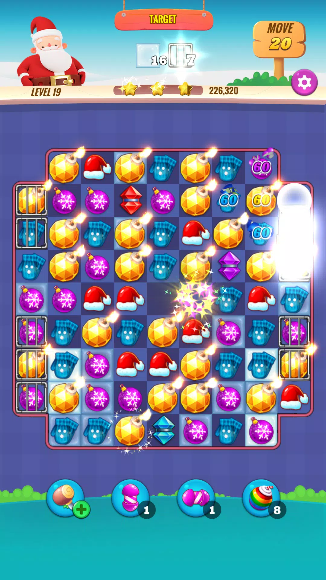 Christmas NewYear Match Game Скриншот 1
