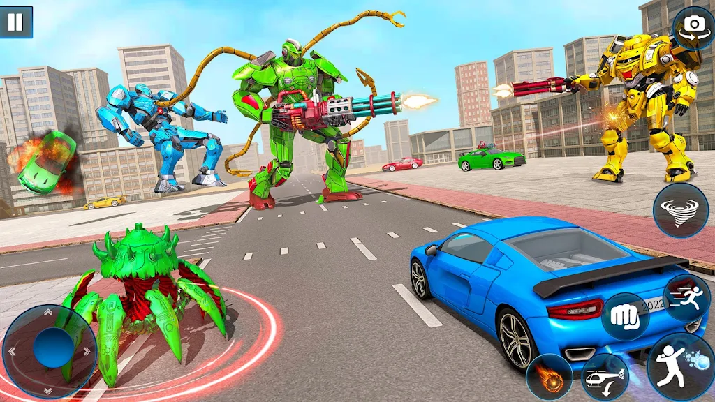 Octopus Robot Car Robot Game Captura de tela 2