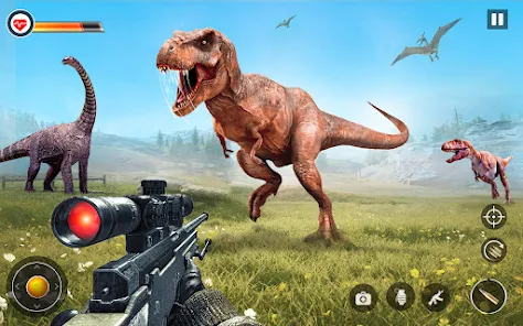 Dino Hunter Sniper 3d: Dinosaur Free FPS Shooting Ekran Görüntüsü 1