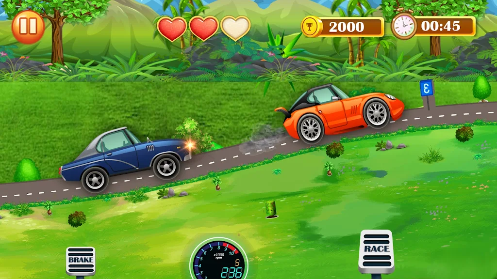 Hill Climb Car Racer-Car Game Tangkapan skrin 0