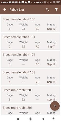 Quacha - Rabbit breeding manag Screenshot 1