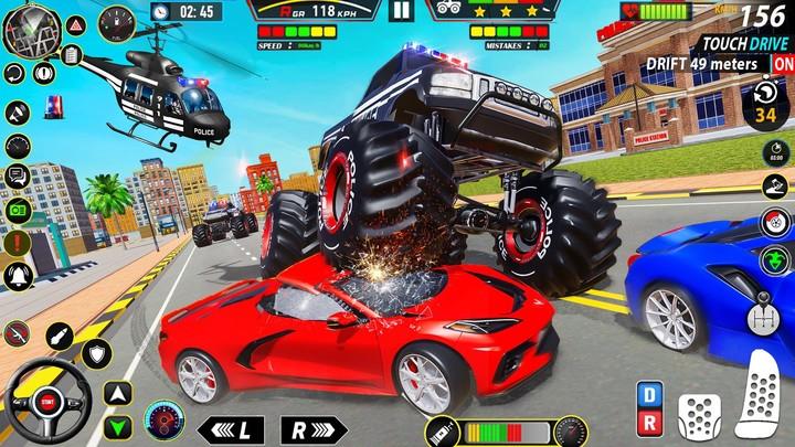 Police Monster Truck Car Games Capture d'écran 1