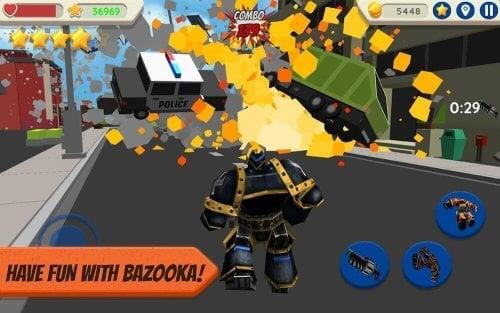 Robot Hero: City Simulator 3D Ảnh chụp màn hình 2