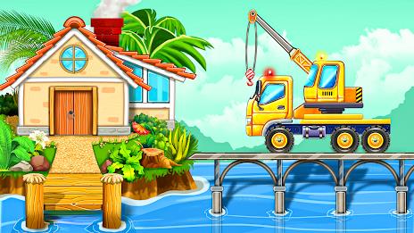 Build a House-Kids Truck Games 스크린샷 0