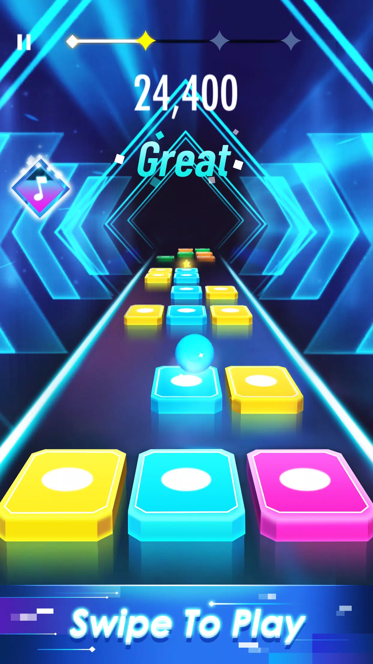 Magic Tiles Hop: EDM Rush Ball 螢幕截圖 1