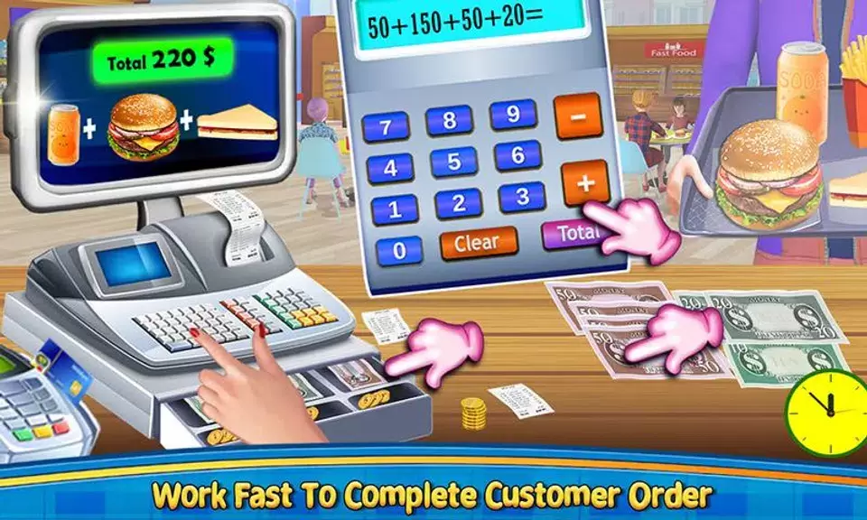 High School Cafe Cashier Games Captura de pantalla 2