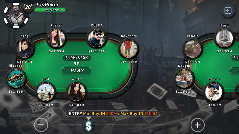 Tap Poker Social Edition ဖန်သားပြင်ဓာတ်ပုံ 1