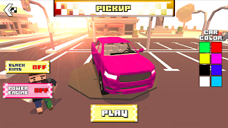 Blocky Car Racer - racing game Captura de tela 2