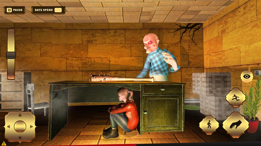 Scary Grandma Grandpa House 3D Captura de tela 1