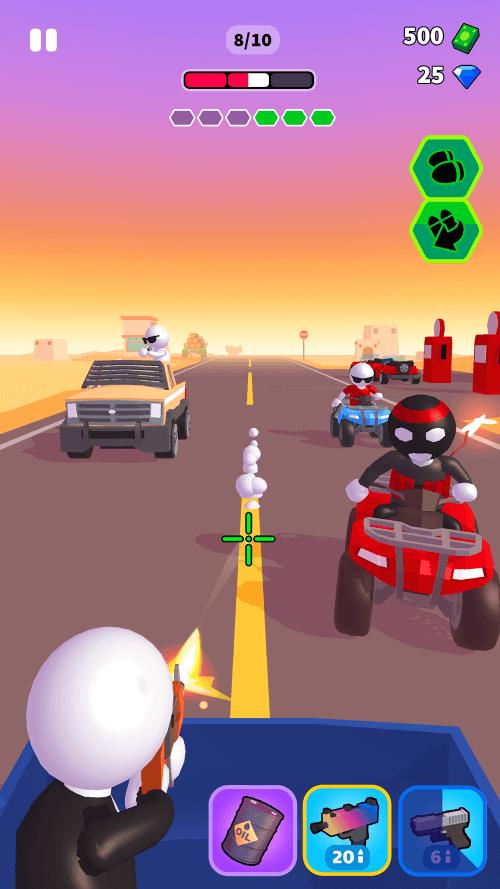 Schermata Rage Road - Car Shooting Game 1