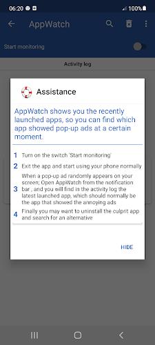 AppWatch - Popup Ad Detector Ảnh chụp màn hình 1