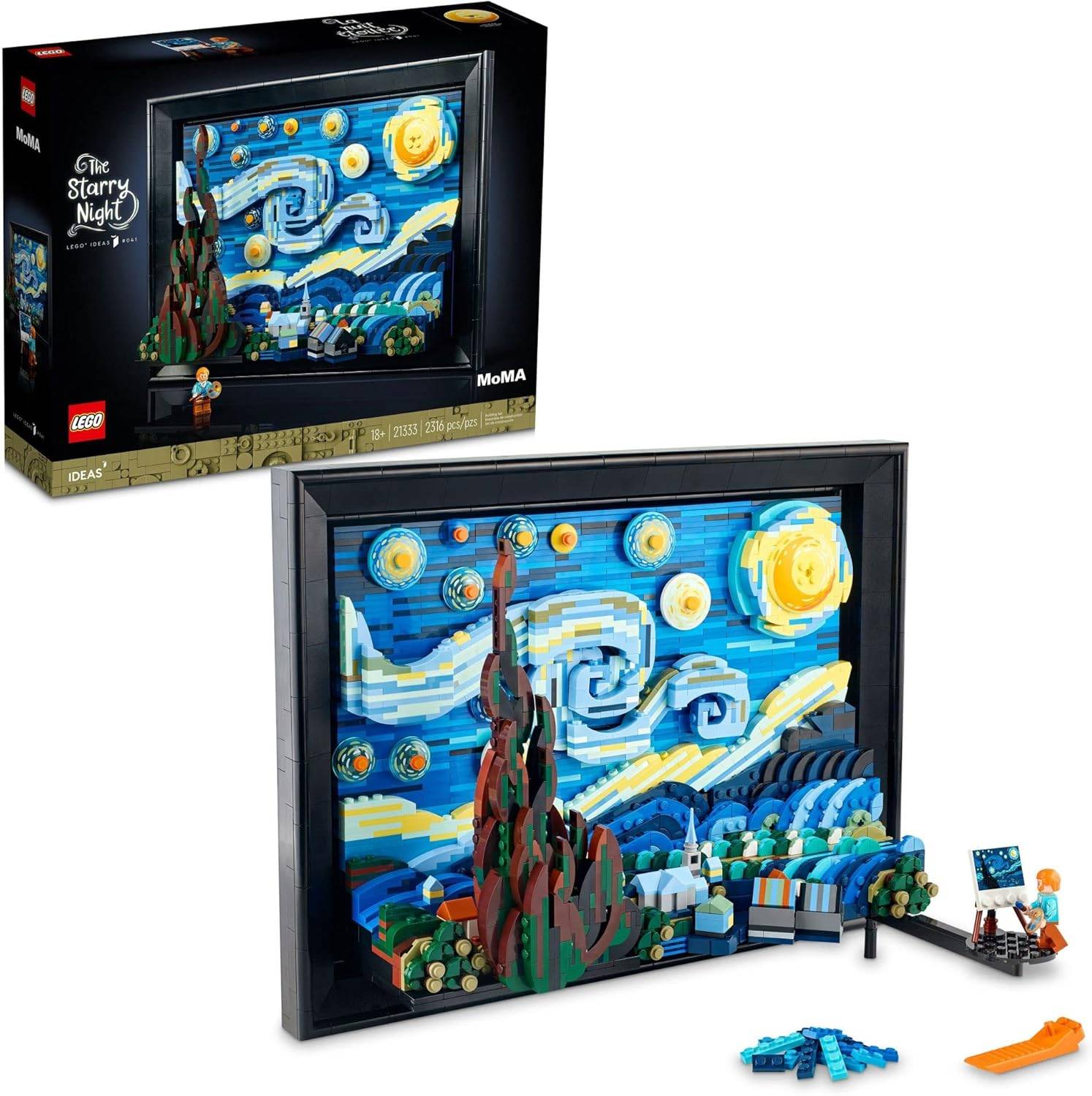 Lego စိတ်ကူးများ Vincent Van GoGh ကြယ်ပွင့်ည