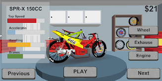 Indonesia Drag Bike Racing 3D ဖန်သားပြင်ဓာတ်ပုံ 0