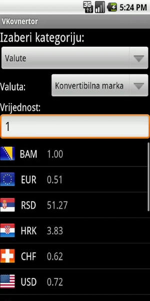 VKonvertor - konvertor valuta Schermafbeelding 1