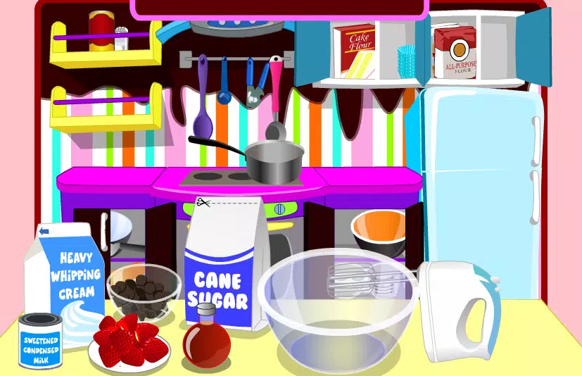 game cooking chocolate cream 스크린샷 2